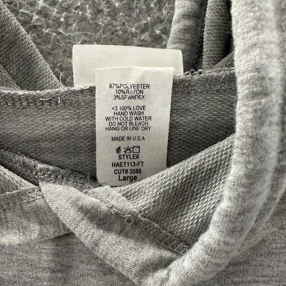 Hank & Henry Hoodie Women's Large Gray "Simply Obsessed" Lightweight Hoodie - Picture 6 of 12